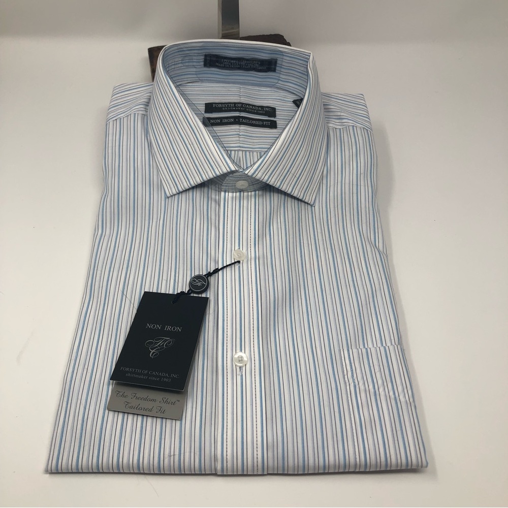 NWT Forsyth Of Canada Inc Men’s Dress Shirt - Size 18.5. 34-35 Sleeve